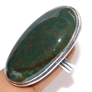 Bloodstone Gemstone 925 Sterling Silver Handmade Ring